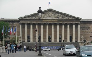 Vue sur l'Assemblée Nationale à Paris