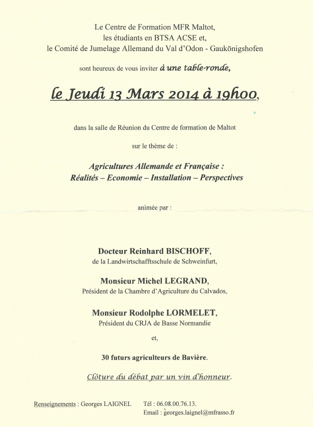 Débat sur l'agriculture allemande et française