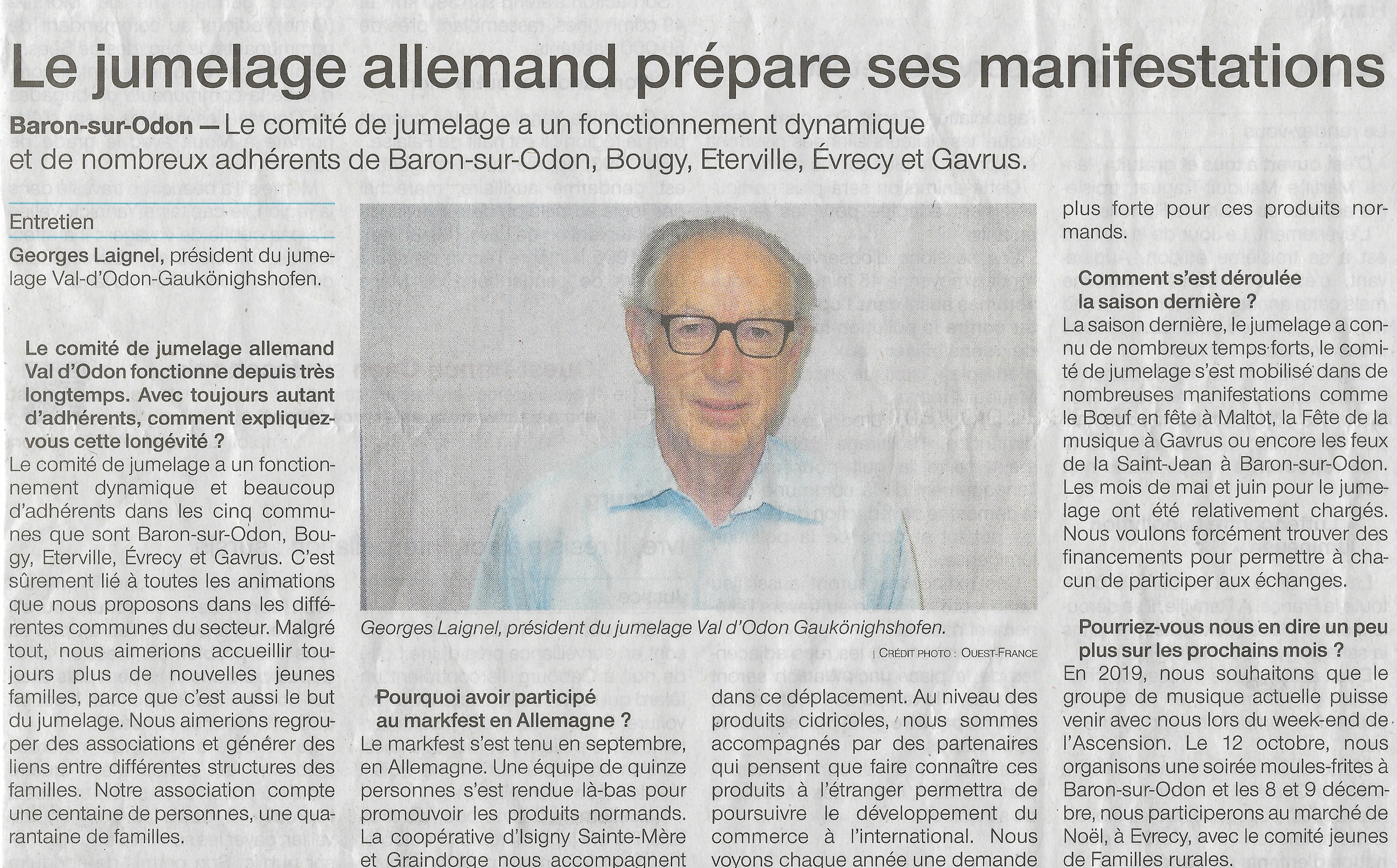 Interview de Ouest -France